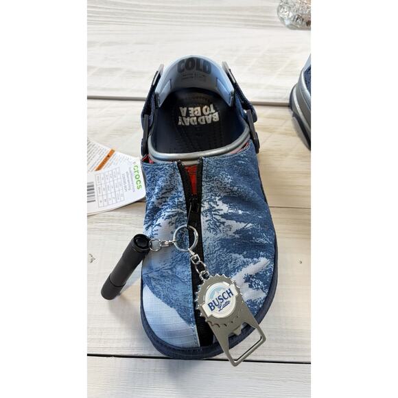 Crocs Busch Light Beer M7 W9 All Terrain Clogs Bottle Opener Torch Koozie Shoe main image 7
